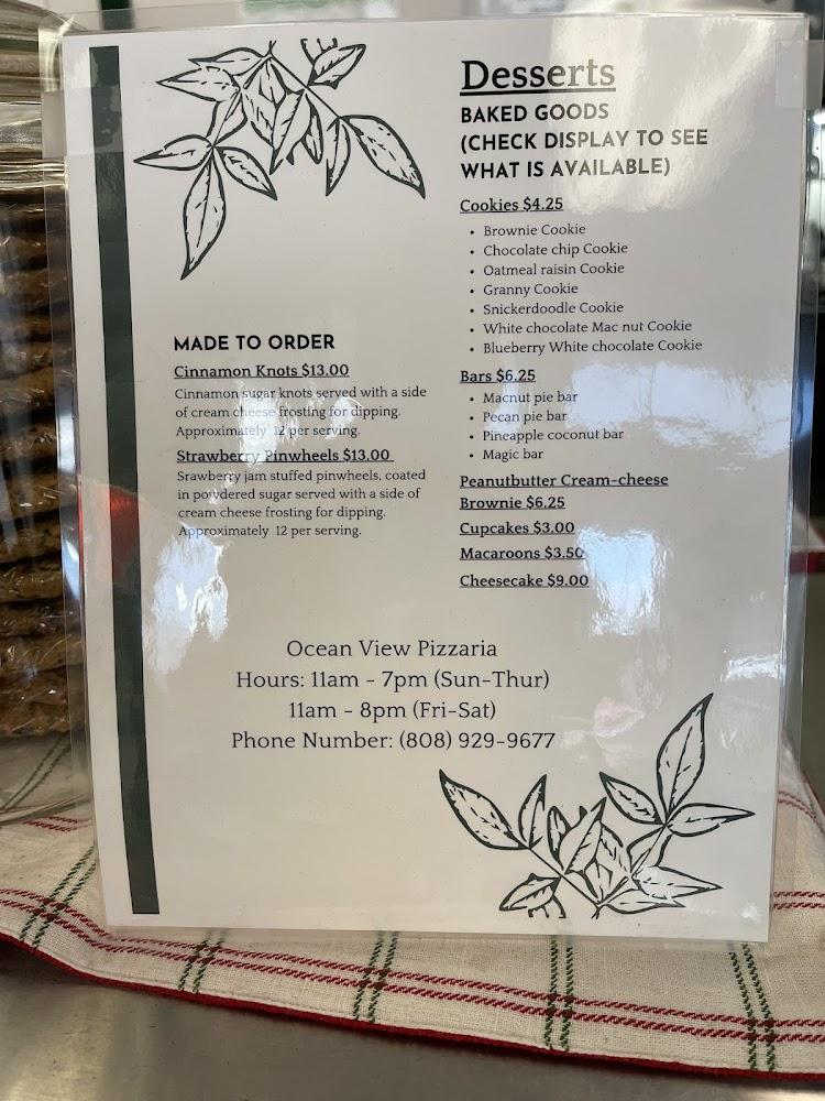 Ocean View Pizzaria Menu image 4